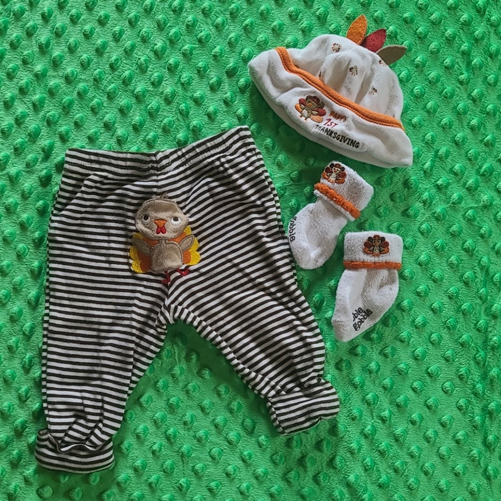 Baby boy first Thanksgiving set